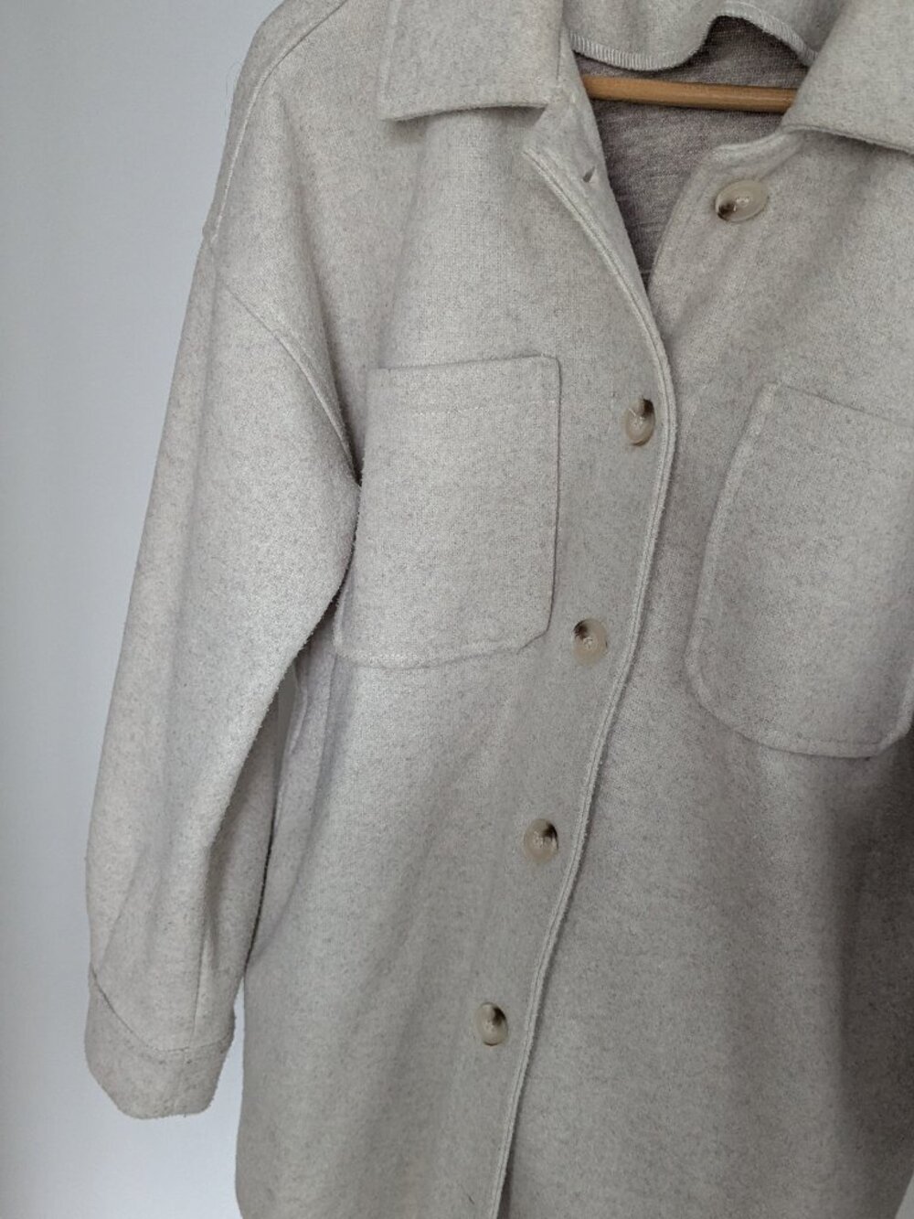 Oversized Grey Fall Shacket - Picture 3 of 9